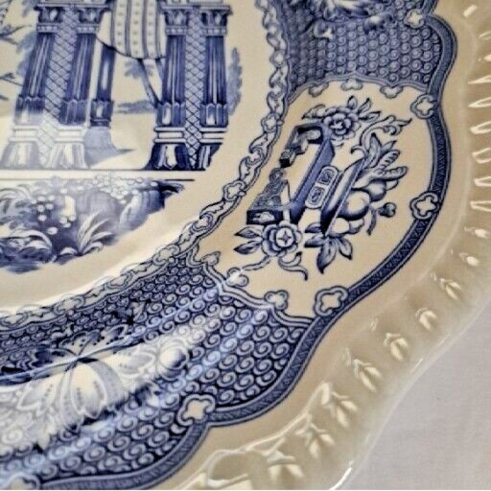 Spode Blue Room Collection Regency Series Pagoda 11" Plate Made in England - Picture 6 of 9